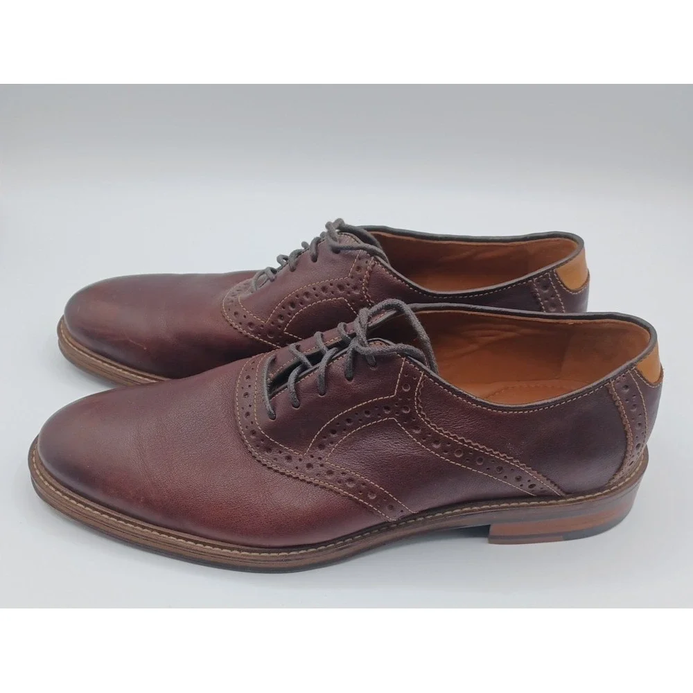 Johnston &‎ Murphy Warner Plain toe Shoes  Size US 8 M  Brown Lace Up